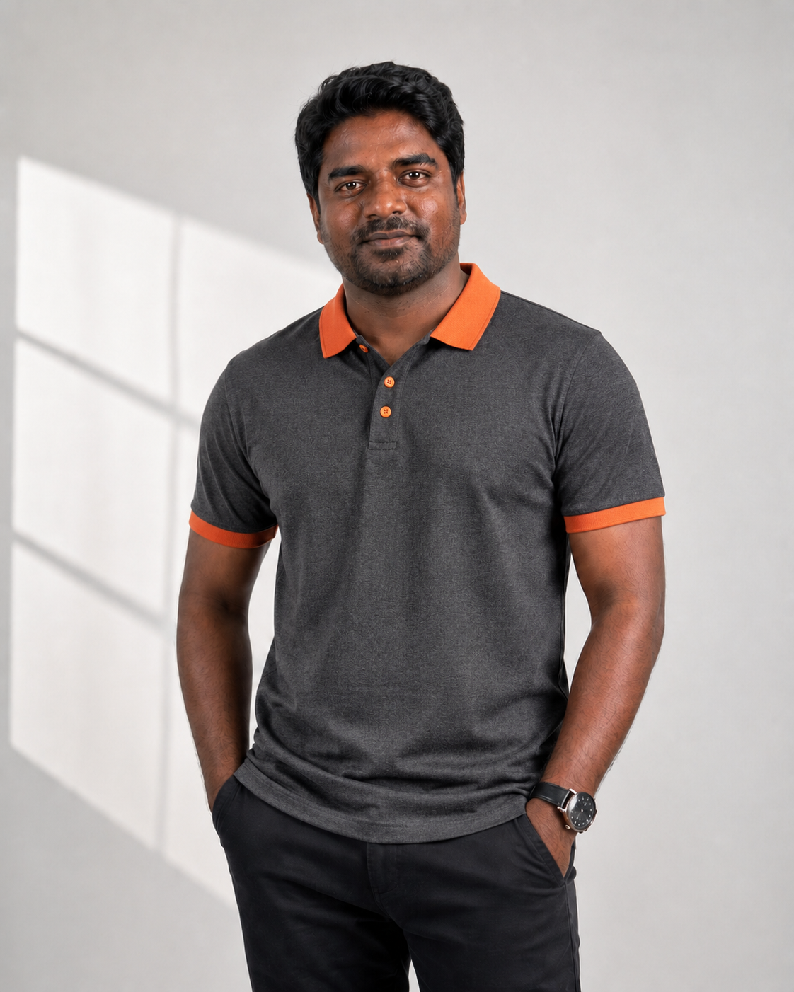 Contrast Collar Polo